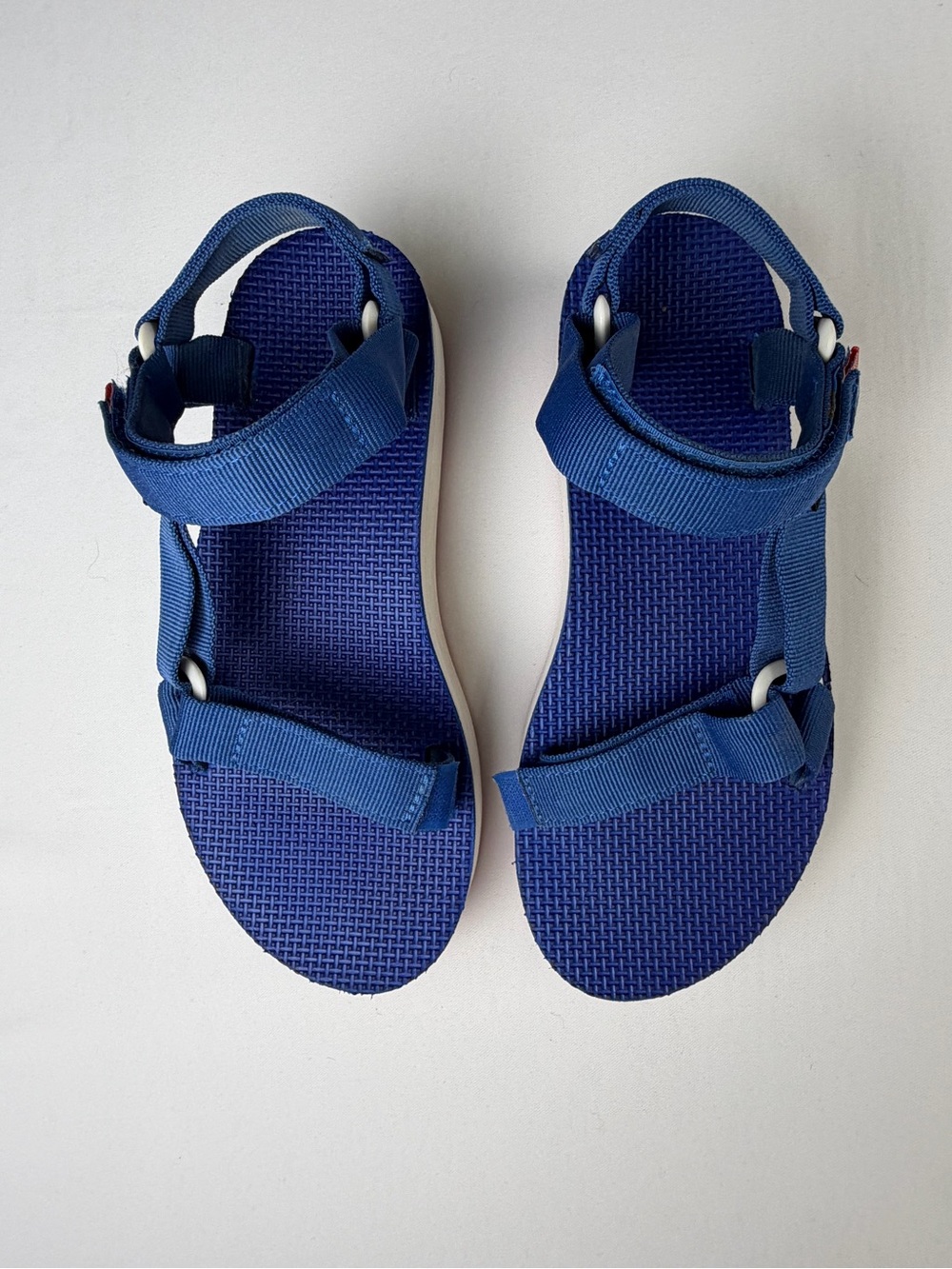 Teva American Flag Navy Blue Platform Sandals with Red Accent bottoms!  Size 7